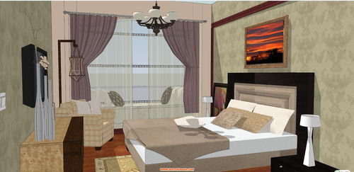 原创一套室内的家装中式设计 SU模型库精品区 SketchUp吧 SketchUp中文门户网站